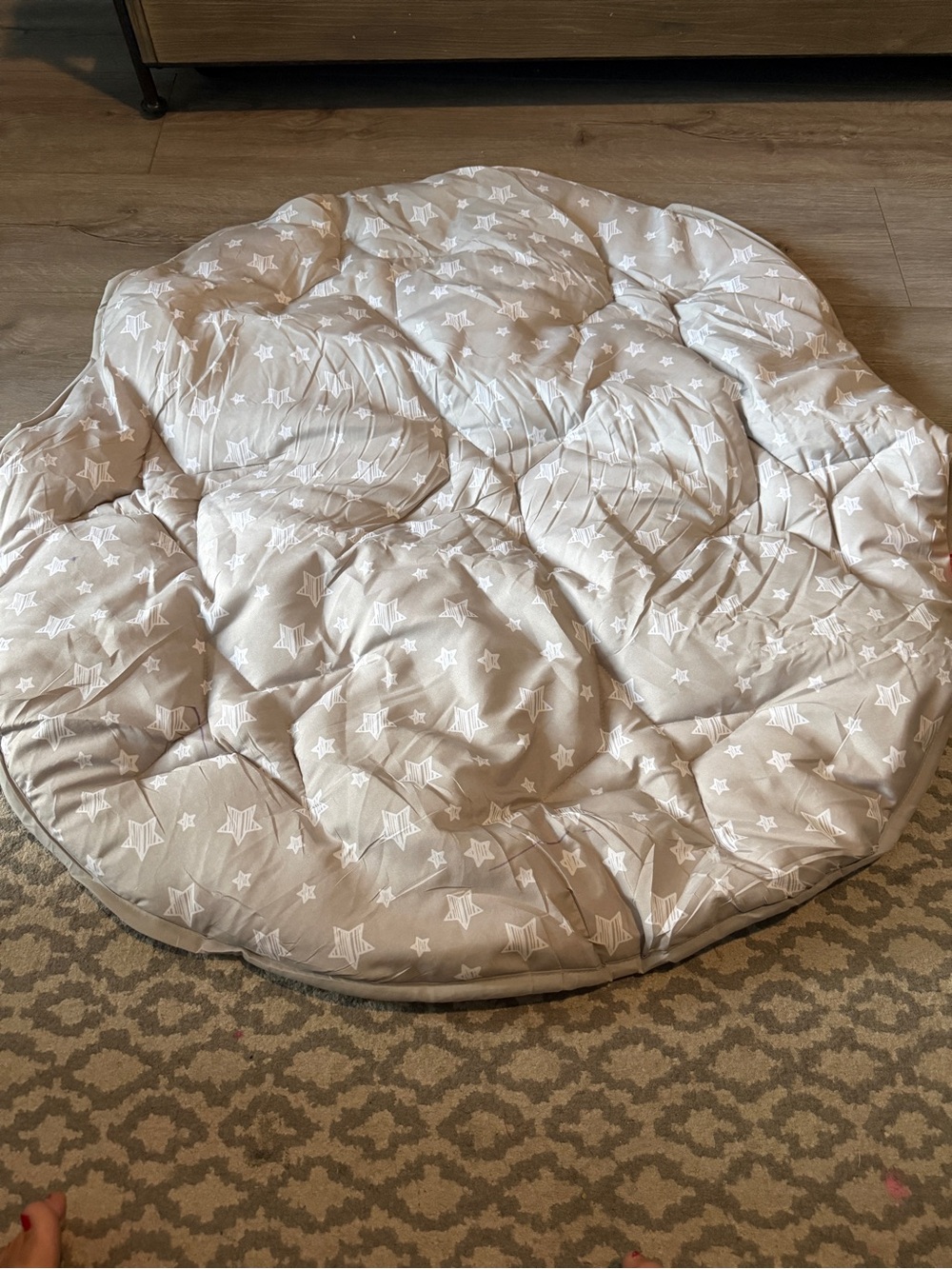 Moonsea Beige Star Round Floor Mat